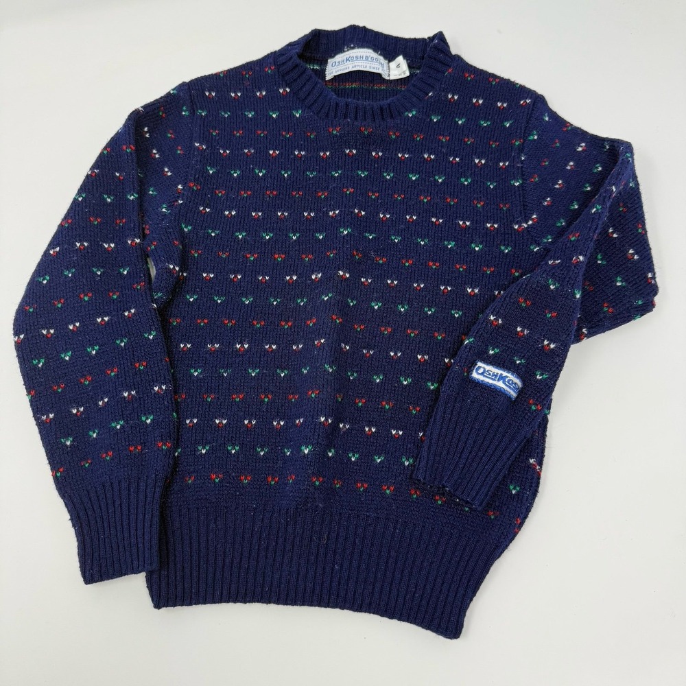 Vintage Oshkosh‎ B'Gosh blue sweater size 4